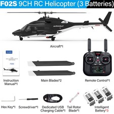 Helicóptero Yuxiang Airwolf RC 1:34 9CH GPS Posicionamiento de flujo óptico 3 baterías