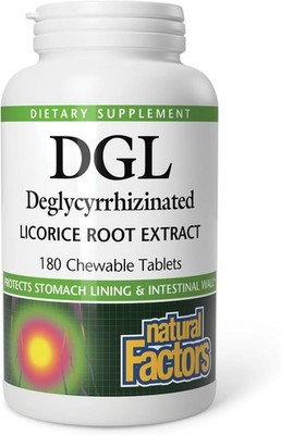 Natural Factors DGL Chewable - Digestive Support Supplement with Licorice Root E