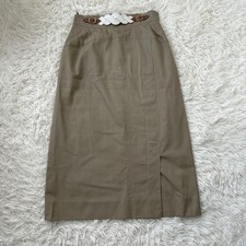 USED HERMES BELT MOTIF LONG SKIRT ACCEPTABLE