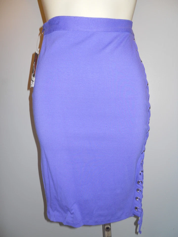 New SWiTCHBLADE STiLETTO PURPLE HiGH WAiST PENCiL SKiRT PSYCHOBiLLY ROCKABiLLY M - Image 4 of 4