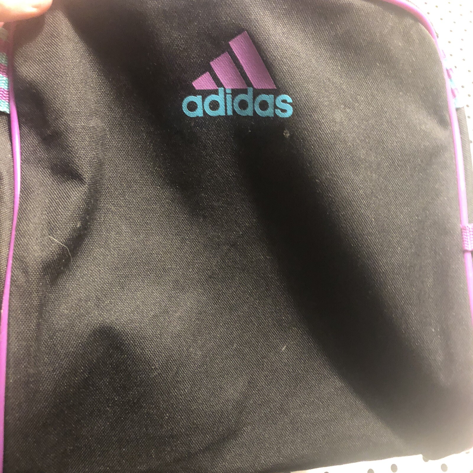 Adidas Duffle Gym Bag RN 90288 100 Polyester Retro Purple/green On