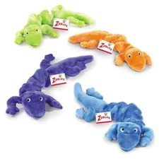 Zanies Bungee Geckos Plush Dog Play Toy Soft Toys Puppy  -  4 Colors or Set of 4