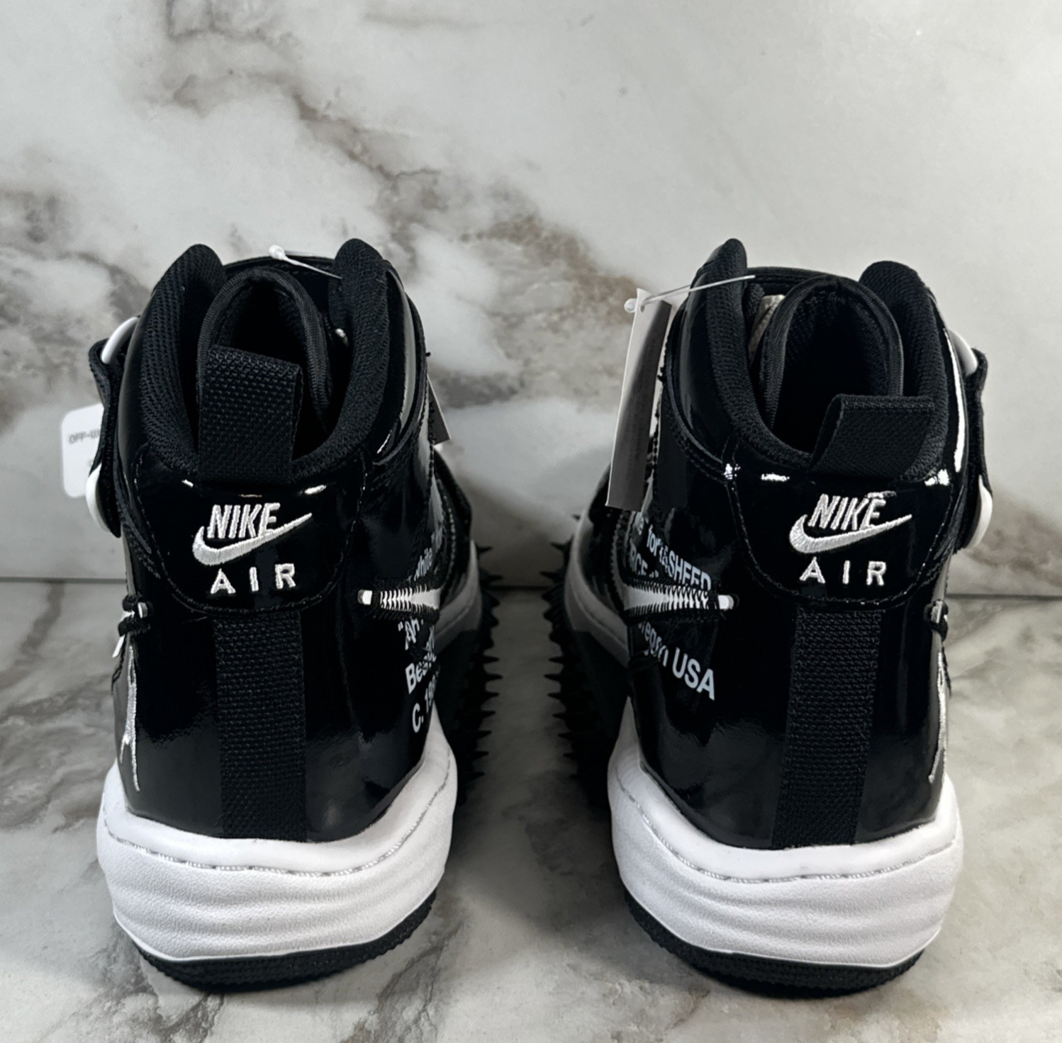 OFF WHITE X NIKE Scarpe Nike Off White x Air Force 1 Mid SP Uomo TG 11 Nero Sheed Nuove DR0500 001