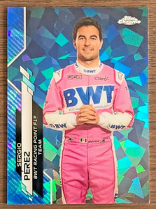 2020 Topps Chrome Formula 1 F1 Sapphire Sergio Perez Portrait #13 Checo Perez