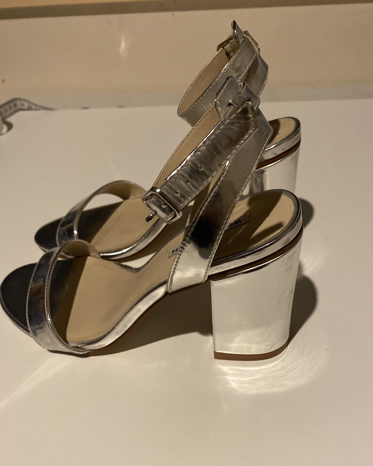 Windsor Smith Barlow Heel Silver Size 7 eBay
