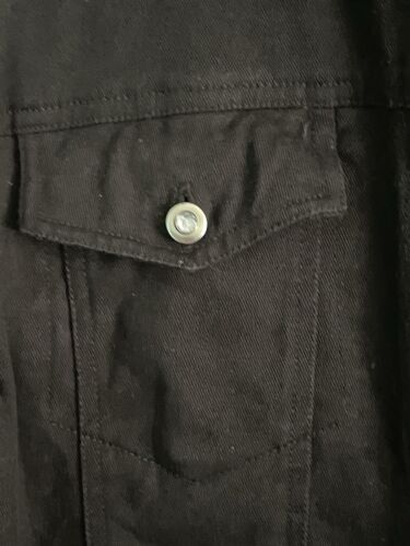 The Quacker Factory Women's Black Butterfly Rhinestone Jean Jacket Size Medium - Picture 6 of 7