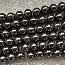 Natürliche Schwarze Turmalin Edelstein Perlen am Strang in 4/6/8/10 und 12mm