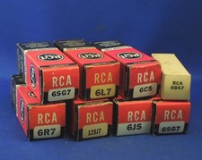 8 Vintage RCA Electric Radiotron Electron Tube W/ Boxes