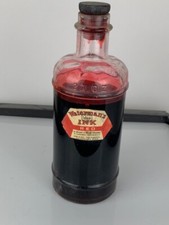 Waterman 20 oz Red Ink Bottle, Full, England, Illustrated in Waterman Book (e480