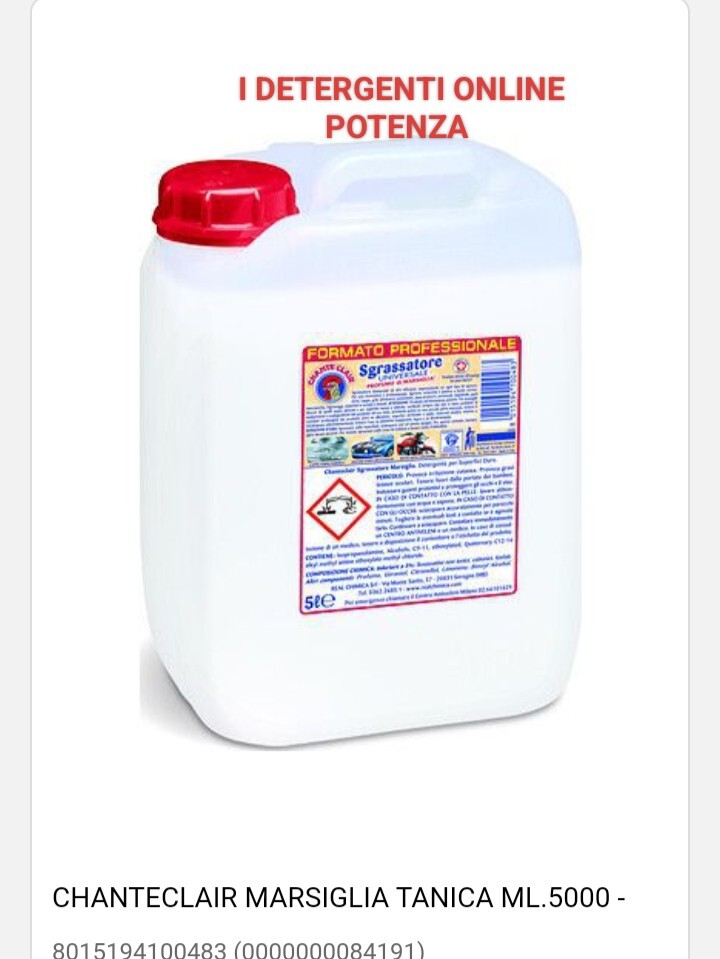 CHANTECLAIR SGRASSATORE MARSIGLIA TANICA 5LT