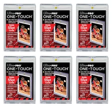 NEW Ultra Pro 6-Pack One-Touch Magnetic 55pt Trading Card Holder 81909-UV mtg