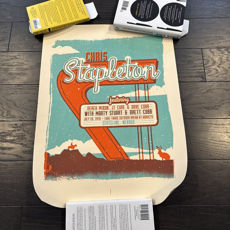 2018 Chris Stapleton - Nevada Concert Gig Tour Poster Screen Print 18x24
