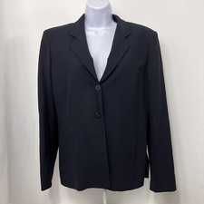 Vintage Jones New York Blazer Jacket Women's Size 8 Blue Button Down 100 Wool