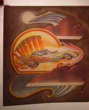 CHEVY CORVETTE FUNNY VINTAGE 1970's MUSCLE CAR IRON ON TRANSFER B-21