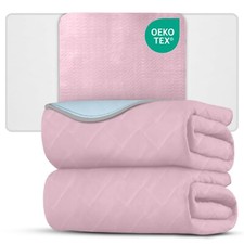 2 x Washable Bed Pads with Tucks/Flaps | Size 85x90 cm | Bed Wetting Mats |