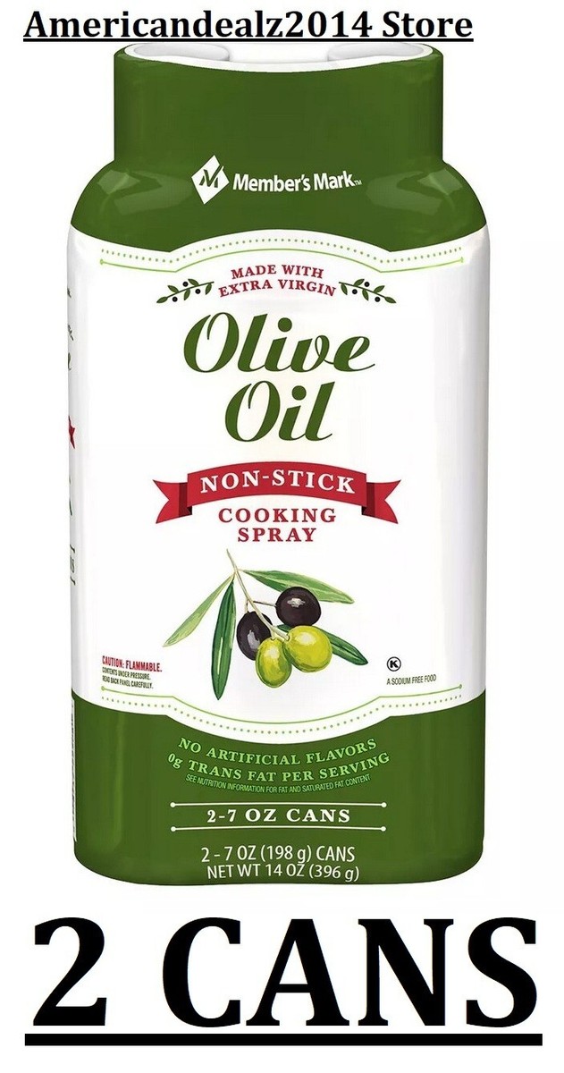 2 PACK MEMBER'S MARK Olive Oil Cooking Spray - 7 oz Each SHIPS