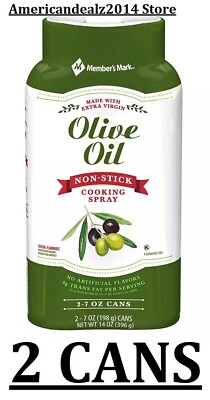 2 PACK MEMBER'S MARK Olive Oil Cooking Spray - 7 oz Each SHIPS