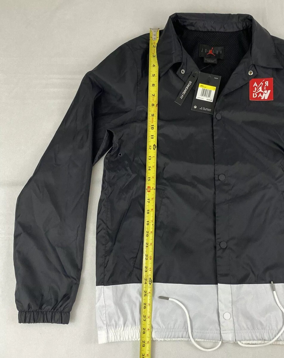 Nike AIR Jordan Legacy AJ 4 Men's Coaches Jacket Black Nike AIR Jordan Legacy AJ 4 Men's Coaches Jacket Black