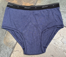 JOCKEY Size 38 Blue Classic Low Rise Cotton Y Front Bikini Brief Vintage 262
