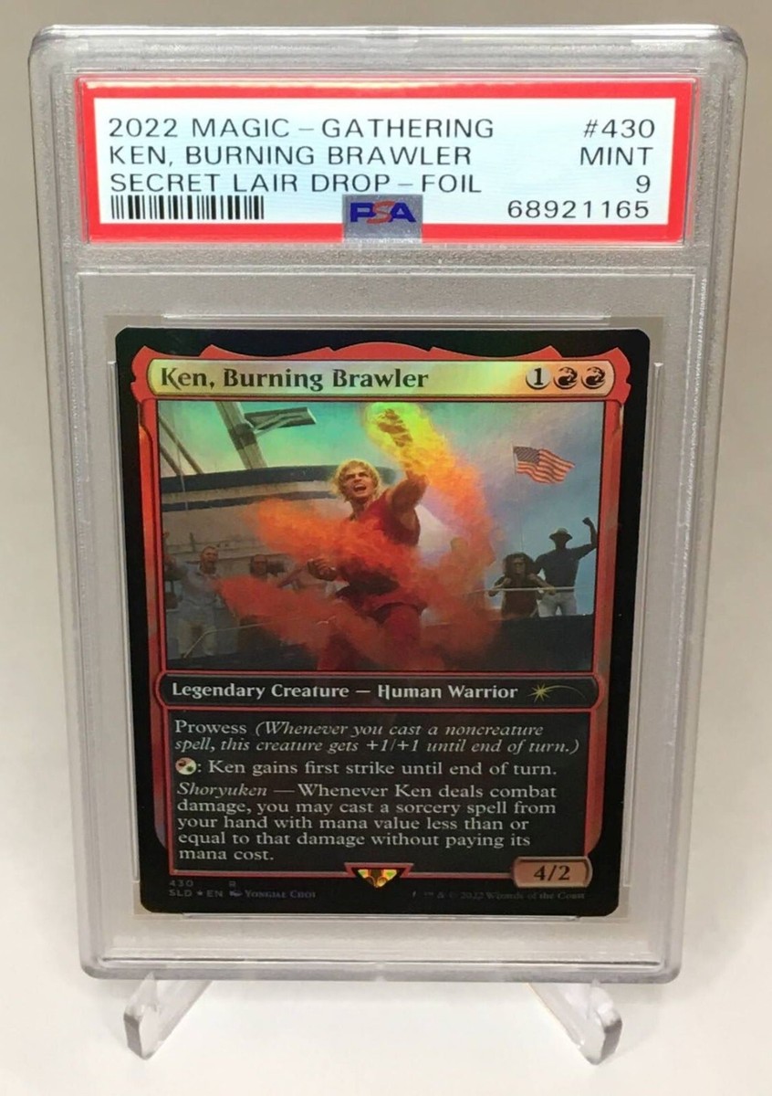 マジック：ザ・ギャザリング 2022 Magic: The Gathering Ken, Burning 2022 MTG SECRET LAIR DROP FOIL #430 KEN, BURNING BRAWLER PSA 9 | eBay