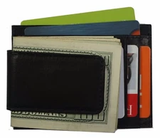 Men’s Leather Credit Card ID Holder Case Front Pocket Money Clip Wallets for Men