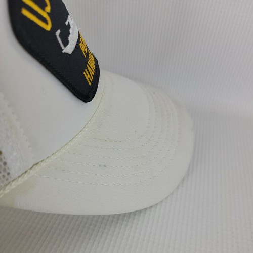 USS Arizona BB 39 Pearl Harbor Hat Snapback White Trucker Cap Ship H008 - Picture 8 of 10