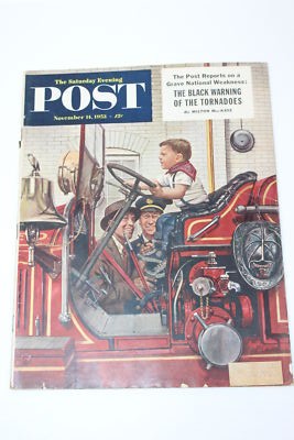 Saturday Evening Post Magazine / November 14 1953 / No Label / Boy Fire Engine