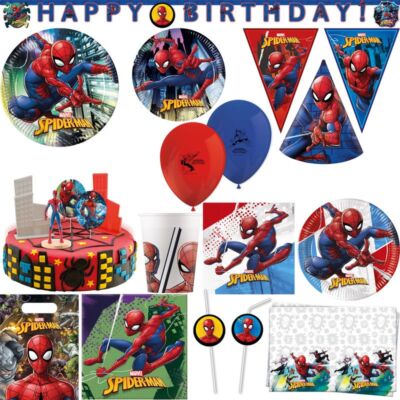 Spiderman Geburtstag Party Dekoration Kindergeburtstag Set Spider-Man Deko Jungs