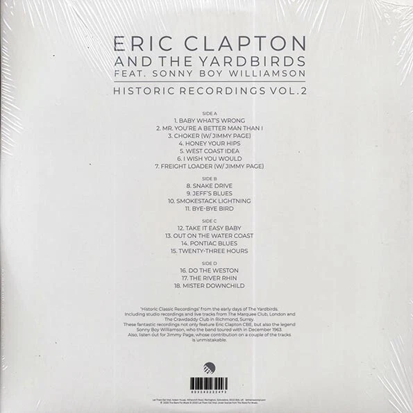 ERIC CLAPTON AND THE YARDBIRDS Historic Recordings Vol 2 SEALED 2020 2LP Import - Image 2 of 2