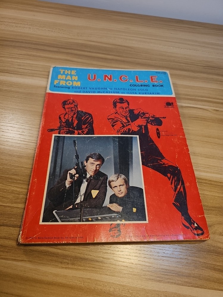 1965 The Man From U.N.C.L.E. Coloring Book Featuring Robert Vaughn Vintage Collectible