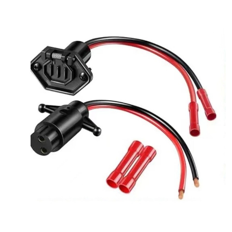 Hassle Installation 12V 8AWG Waterproof Trolling Motor Plug and Socket
