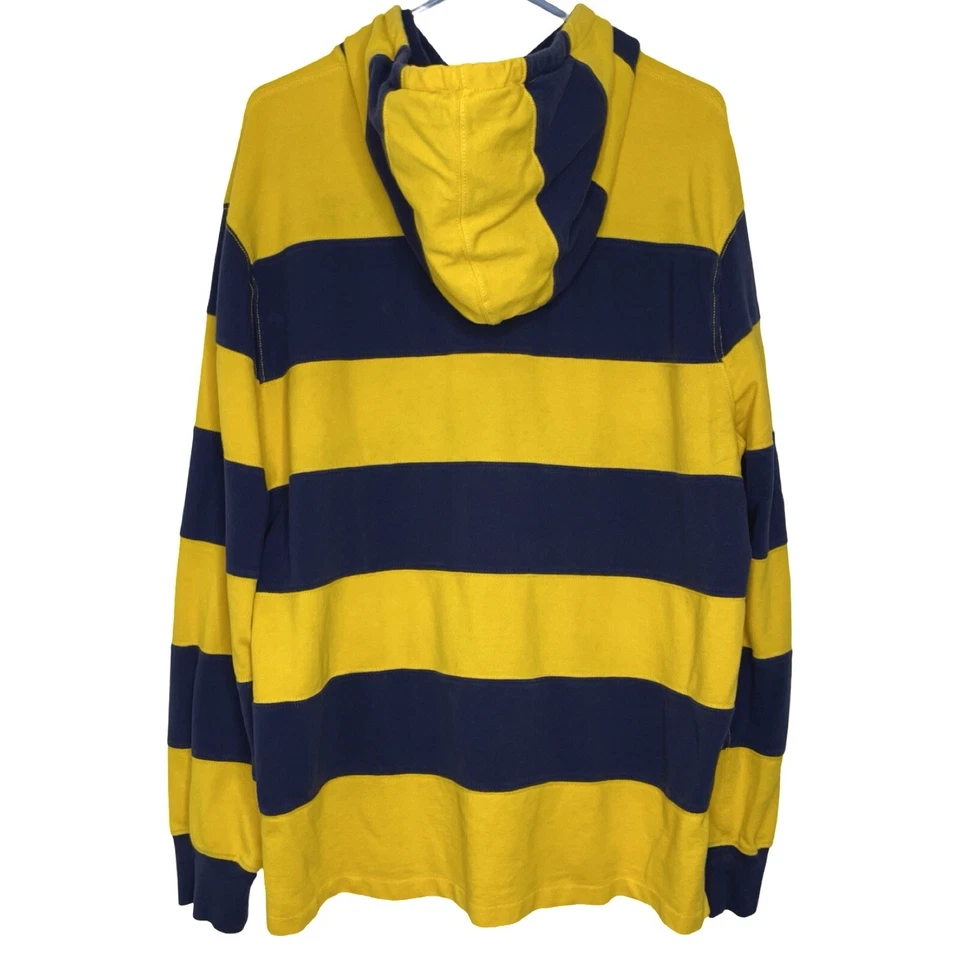 Camisa polo vintage Ralph Lauren con capucha estilo rugby a rayas para hombre XXL Foto 2 de 4