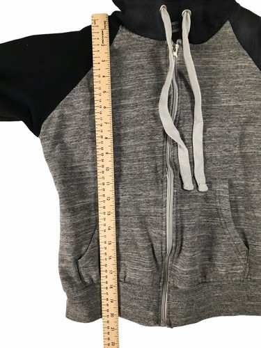 Doublju Kid's Zip Up Hoodie Jacket with Pockets - Unisex Size M - Gray/Black - Picture 8 of 11