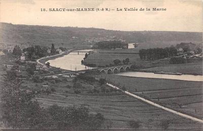 Saacy Sur Marne lace Du Marche Et Rue Du Bac - Cartorum