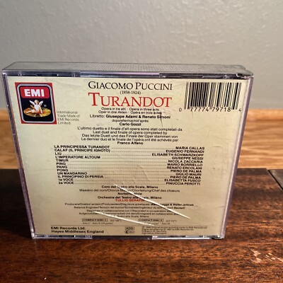 未開封★Puccini／Turandot ニルソン＆コレッリ／EMI オペラ名盤 EMI SONOPRESS Puccini TURANDOT Callas SERAFIN (2 CDs 1987 GERMANY