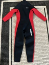 Hevto boys Neoprene Full Wetsuit Size 6 age 6-8 Black Red Long Sleeve Vigor 1