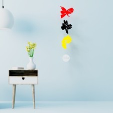 African wildlife inspired hanging mobile with surreal shapes