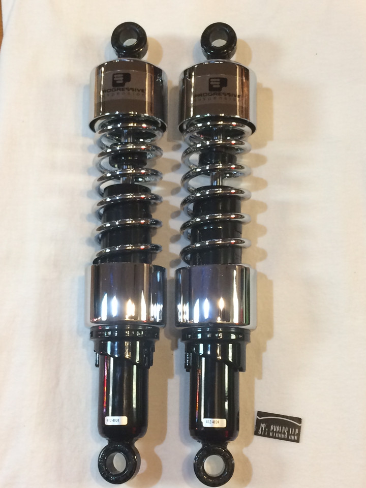 Indian Scout Bobber Progressive Suspension Black Heavy Duty 444