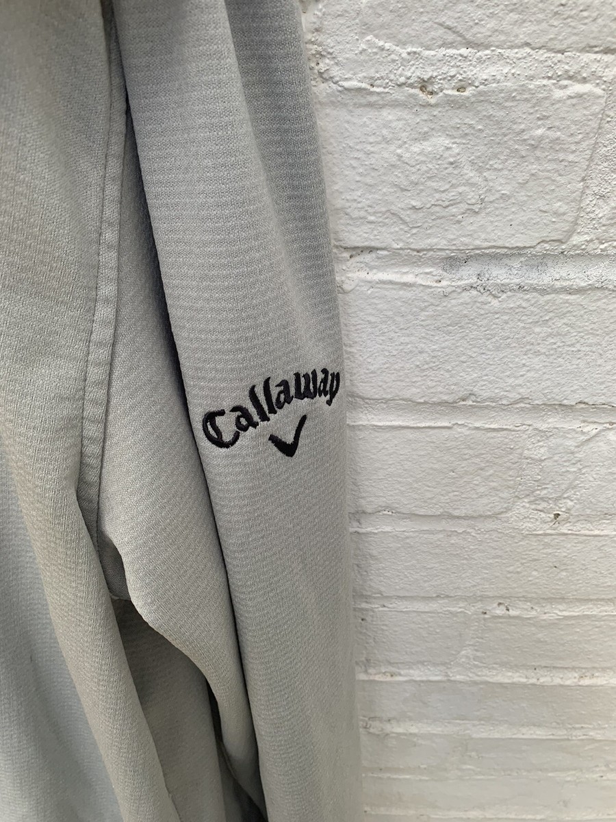 Callaway Sweater Mens Large Gray 1/4 Zip Long Sleeve Weather