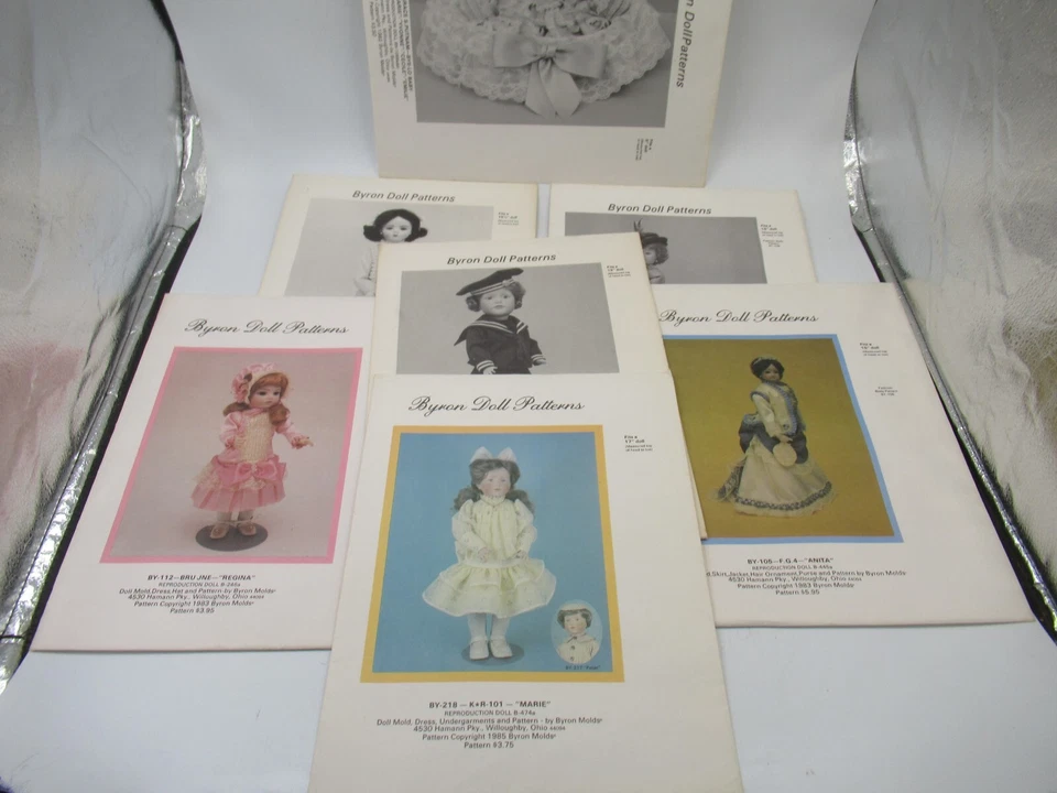 7 patrones de ropa de muñeca Byron vintage patrones de costura de ropa de muñeca Foto 3 de 4
