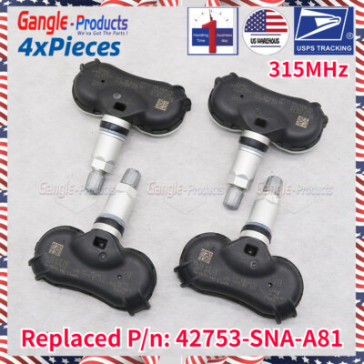 #ad 4X Alloy Wheels Tire Pressure Sensor TPMS For Honda Odyssey Civic 42753 SNA A830 $29.07