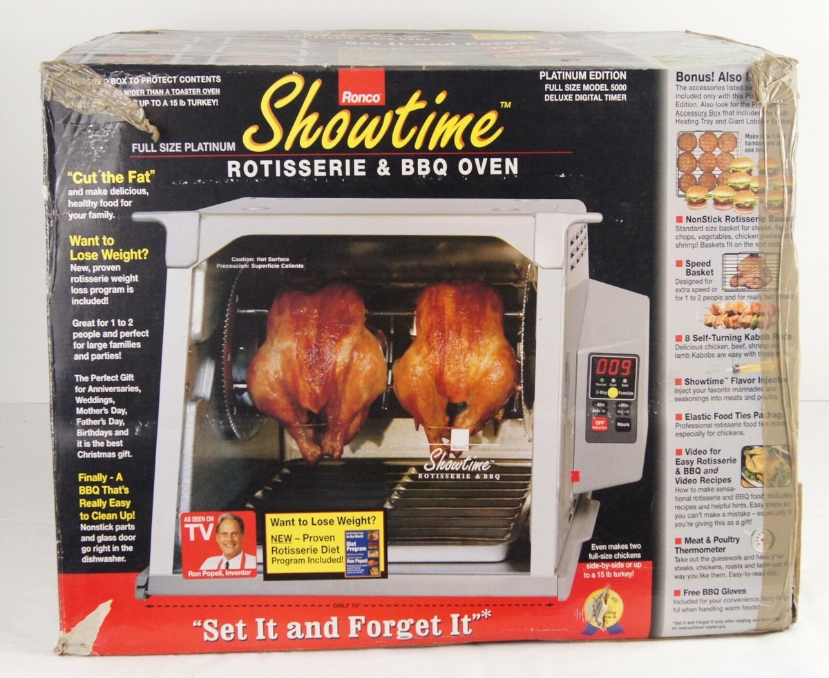 Ronco Showtime Platinum Rotisserie Oven Chicken Turkey Pork Shrimp
