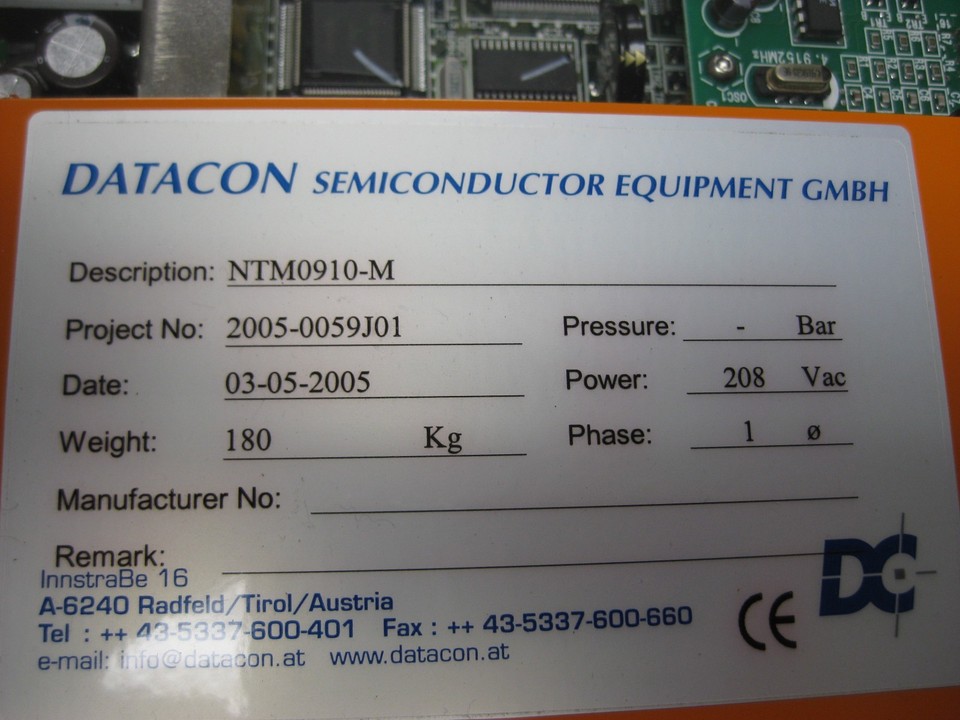 Datacon Semiconductor Enclosure with Omron C20HB-MD212 C20HB-CPU01 | eBay