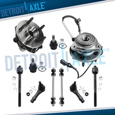 10pc Front Wheel Hub and Bearing Set & Suspension Kit Ford Ranger and Mazda 4x4