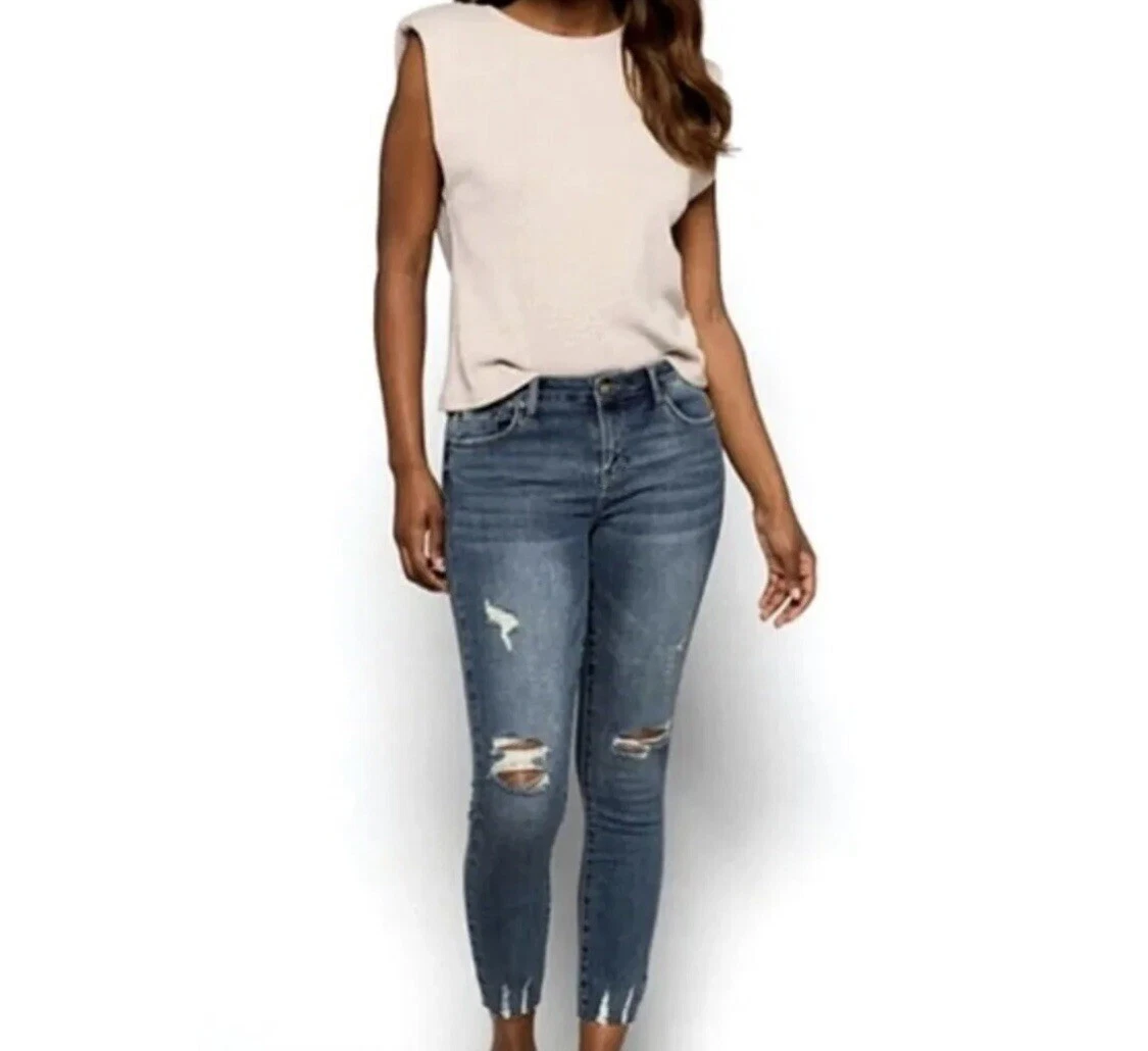 Pistola High Rise Distressed Jeans Size 32