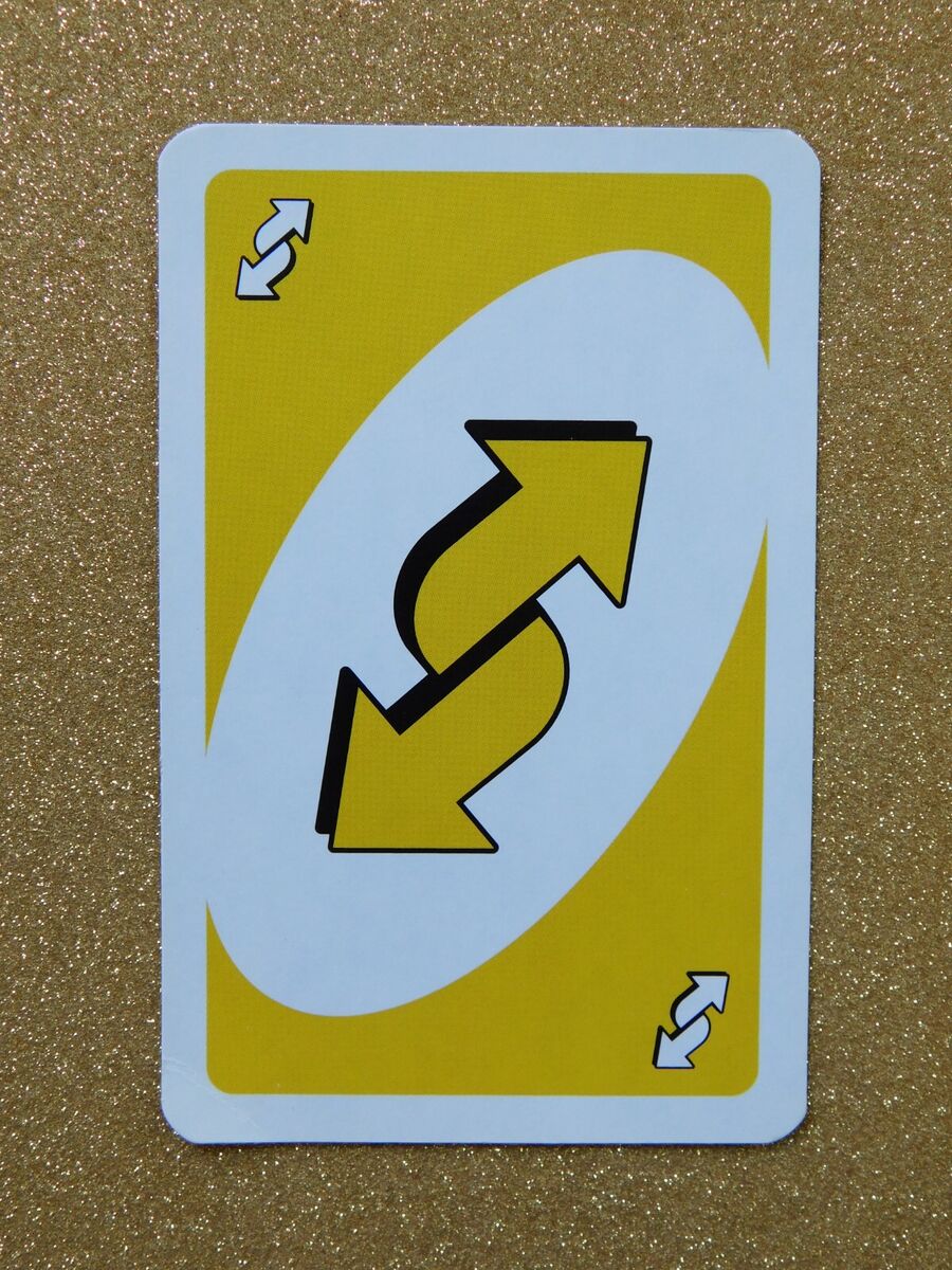 Yellow Uno Reverse Card 