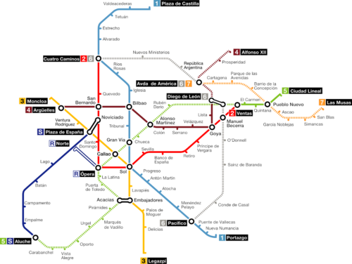 Madrid Spain Metro System Subway Diagram Map Train Railroad Stylized PICK  SIZE | eBay