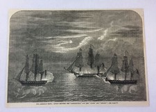 1884 magazine engraving ~ CONSTITUTION and CYANE and LEVANT