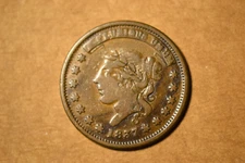 1837 Hard Times Token- Liberty Head/Millions for Defence- Choice VF/EF