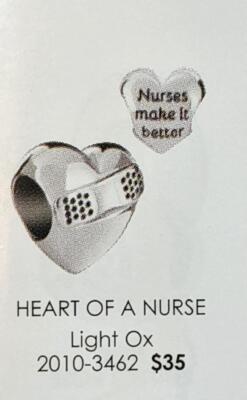 Chamilia HEART OF A NURSE ~ NURSES MAKE IT BETTER BANDAID Silver Bead 2010-3462